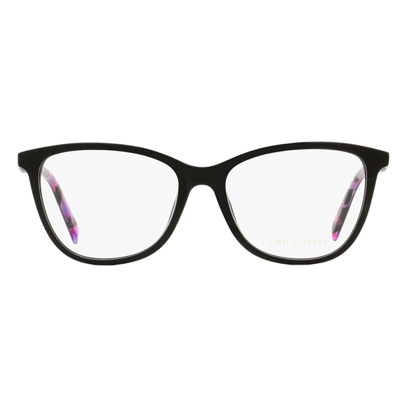 Emilio Pucci Rectangular Eyeglasses EP5095 001 Black/Rose 54mm 5095 - Picture 2 of 2